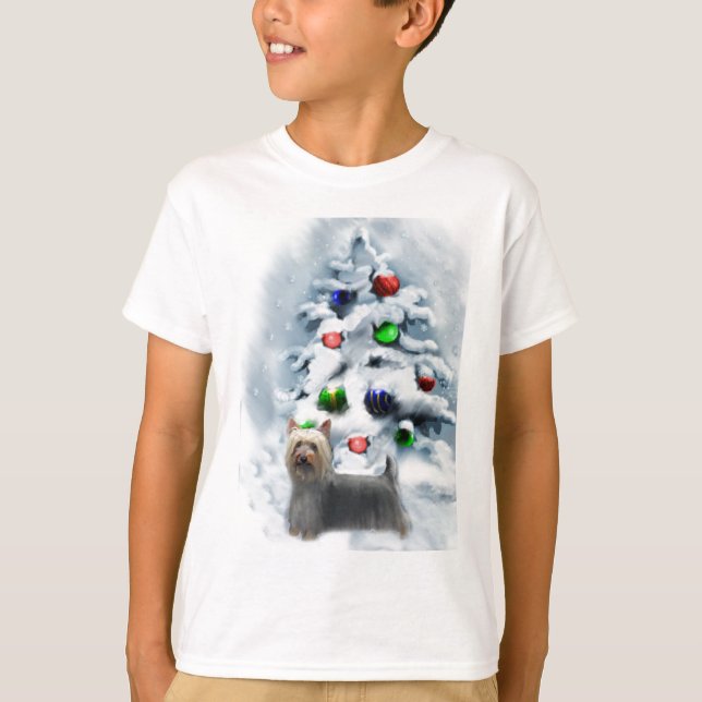 Camiseta Regalos de Navidades de Silky Terrier (Anverso)