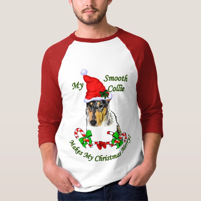 Camiseta Regalos de Navidades de Smooth Collie (Anverso)