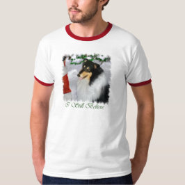 Camiseta Regalos de Navidades de Tri-Color Rough Collie