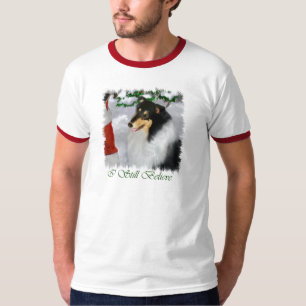 Camiseta Regalos de Navidades de Tri-Color Rough Collie