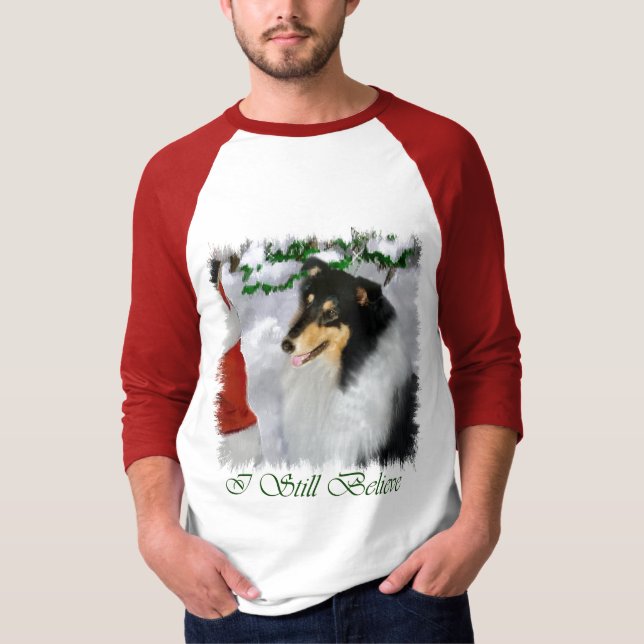 Camiseta Regalos de Navidades de Tri-Color Rough Collie (Anverso)