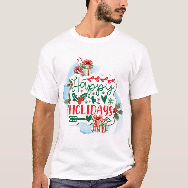 Camiseta Regalos de Navidades de vacaciones felices (Anverso)