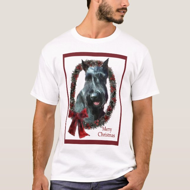 Camiseta Regalos de Navidades Schnauzer (Anverso)