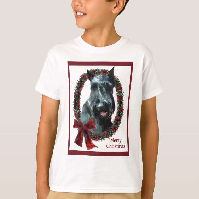 Camiseta Regalos de Navidades Schnauzer (Anverso)