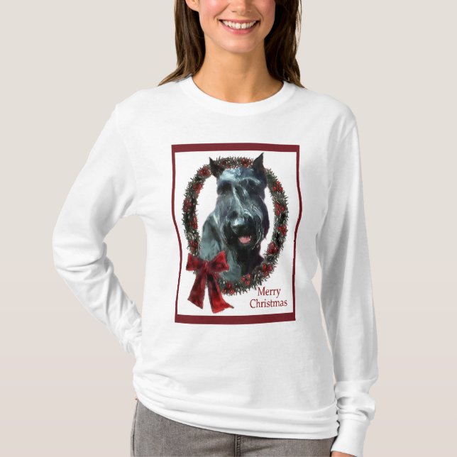 Camiseta Regalos de Navidades Schnauzer (Anverso)