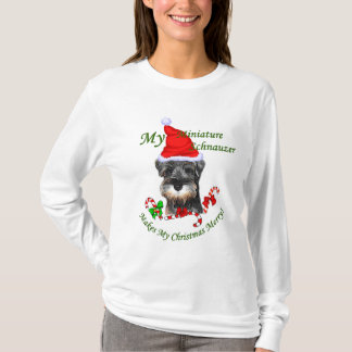 Camiseta Regalos de Navidades Schnauzer en miniatura