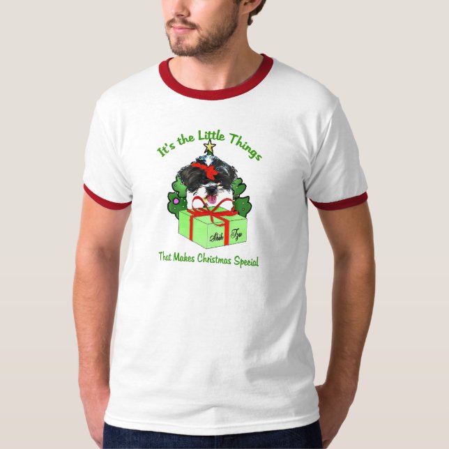 Camiseta Regalos de Navidades shih tzu (Anverso)