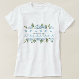 Camiseta Regalos de nombres de niños florales de Hortensias