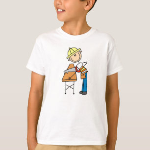 Camiseta Regalos de Obrero de Construcción Sierrando Madera