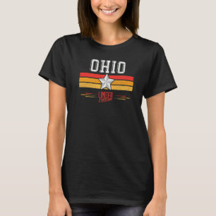 Camiseta Regalos de Ohio con rayas retro vintage de Ohio Pr