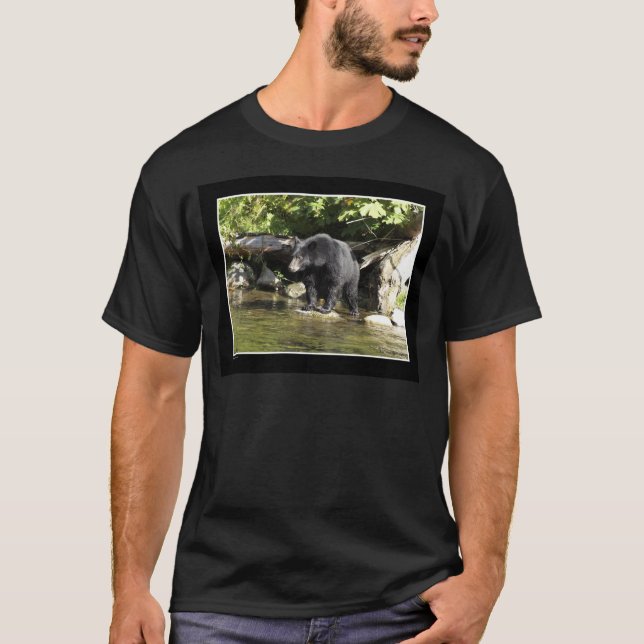 Camiseta Regalos de oso negro "Salmon Spotting" (Anverso)