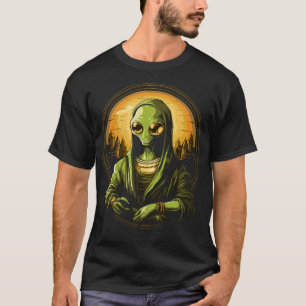 Camiseta Regalos de ovni Mona Lisa Alien Hombres Mujeres Ni