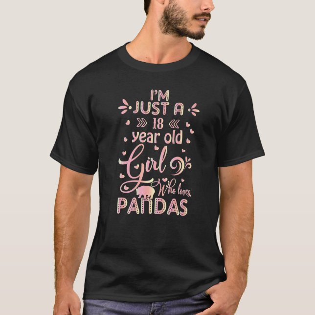 Camiseta Regalos de Panda - Solo soy una Chica de 18 años q (Anverso)
