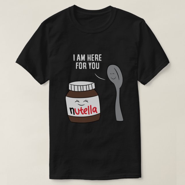 Camiseta Regalos de pareja de hombres de Valentine Nutella (Diseño del anverso)