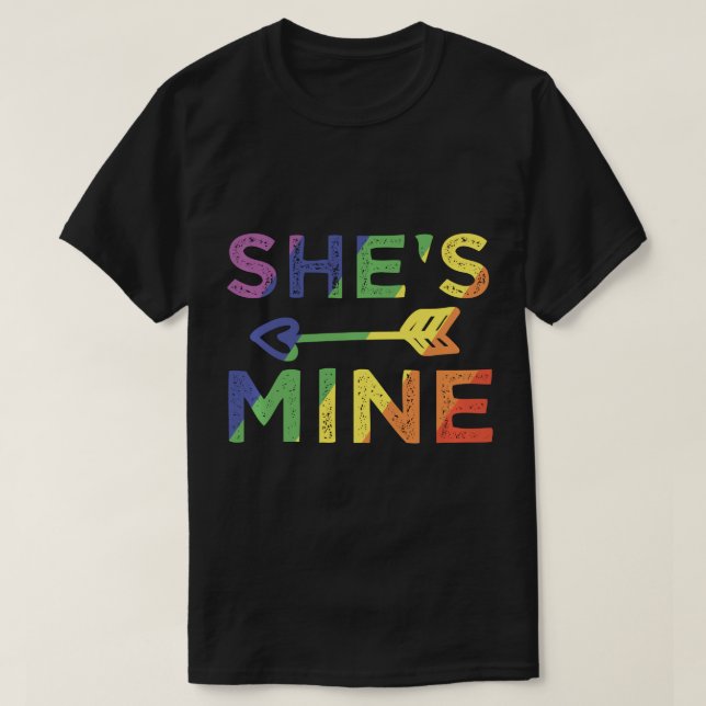 Camiseta Regalos de parejas de lesbianas que hacen juego co (Diseño del anverso)