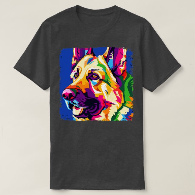Camiseta Regalos de pastores de arte de perro 7 (Diseño del anverso)