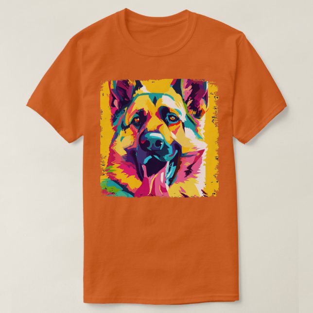 Camiseta Regalos de pastores de arte de perro de Alemania 3 (Diseño del anverso)