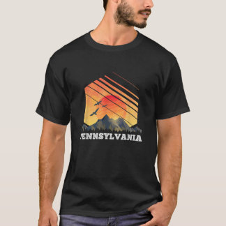 Camiseta Regalos de Pennsylvania Mountain Sunset USA Americ