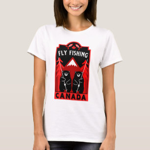 Camiseta Regalos de pesca con mosca en Canadá