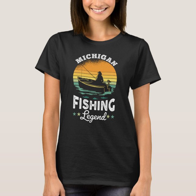 Camiseta Regalos de pescadores de Michigan Legend USA (Anverso)