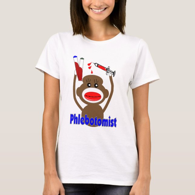 Camiseta Regalos de Phlebotomist del mono del (Anverso)