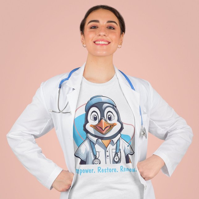 Camiseta Regalos de pingüino para terapeutas físicos Médica (Cute Penguin Gifts for Physical Therapists Doctors)