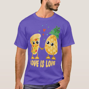 Camiseta regalos de pizza, amor es amor, piña hawaiana pizz