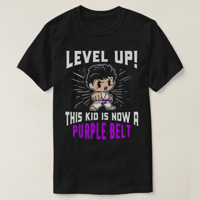 Camiseta Regalos de Premio Uniform Purple Belt para Niños K (Diseño del anverso)