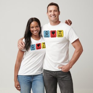 Camiseta Regalos de profesores de matemáticas de paz y amor