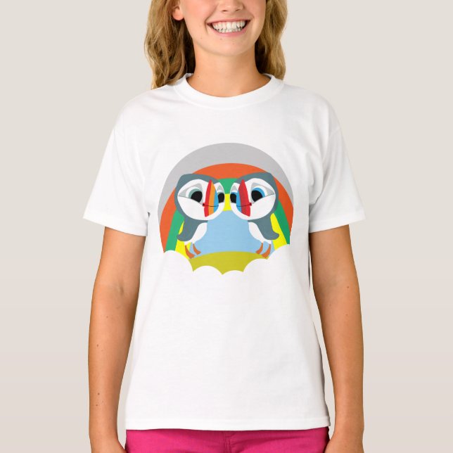 Camiseta Regalos de Puffins preescolares | Amar a los Puffi (Anverso)