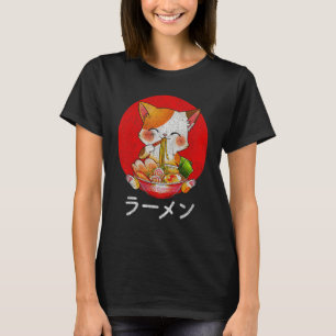 Camiseta Regalos de Ramen Cat Neko Otaku Mujeres Chicas