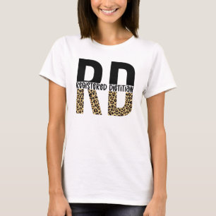 Camiseta Regalos de RD de la Dietista Registrada Cheetah Pr