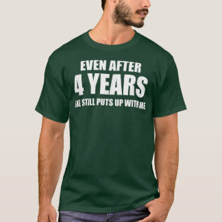 Camiseta Regalos de relaciones divertidas por 4 años para