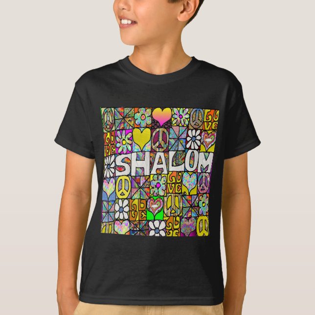 Camiseta Regalos de ropa de shalom LOVE psicodélicos de los (Anverso)
