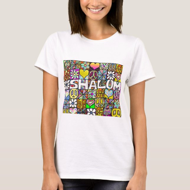 Camiseta Regalos de ropa de shalom LOVE psicodélicos de los (Anverso)