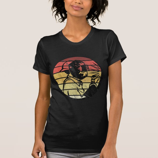 Camiseta Regalos de silueta de soldadura de solera retro vi (Anverso)