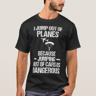 Camiseta Regalos De Skydiver Para Hombres Peligro Del Avió