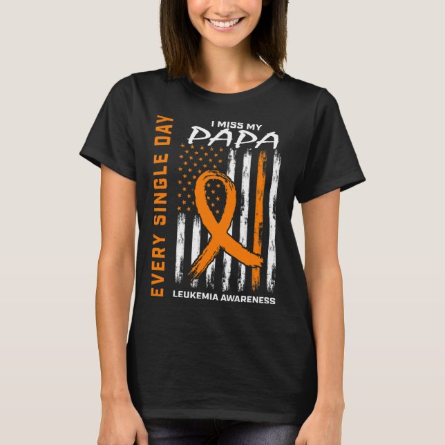 Camiseta Regalos de solidaridad pérdida de papá Naranja Leu (Anverso)