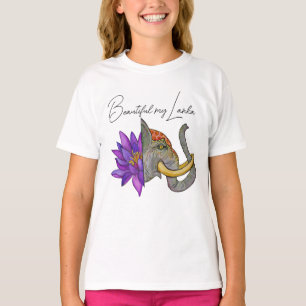 Camiseta Regalos de Sri Lanka con elefante y Lotus
