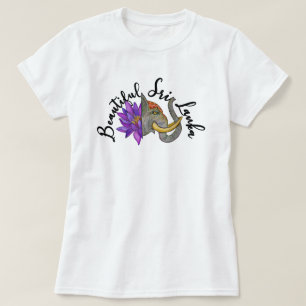 Camiseta Regalos de Sri Lanka con elefante y Lotus