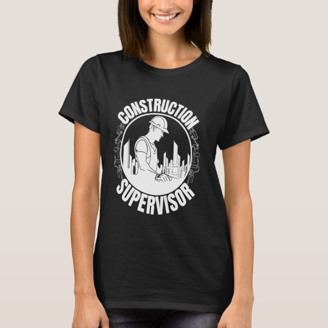 Camiseta Regalos de trabajadores de construcción de supervi (Anverso)