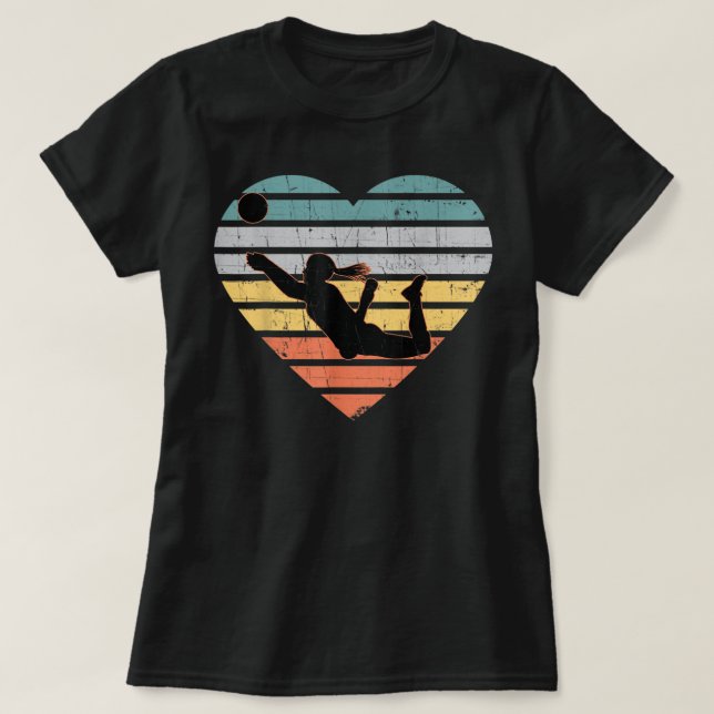 Camiseta Regalos de voleibol para Chicas adolescentes Retro (Diseño del anverso)