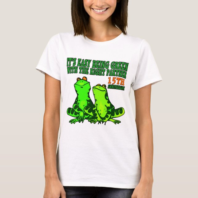 Camiseta Regalos del 15° Aniversario del Boda (Anverso)