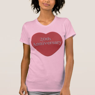 Camiseta Regalos del 20° Aniversario del Boda