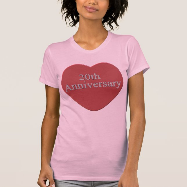 Camiseta Regalos del 20° Aniversario del Boda (Anverso)