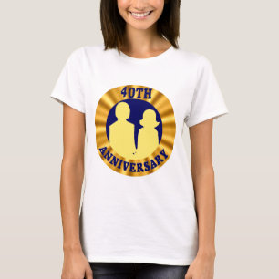 Camiseta Regalos del 40° Aniversario del Boda