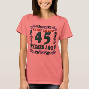 Camiseta Regalos del 45° aniversario de los Bodas