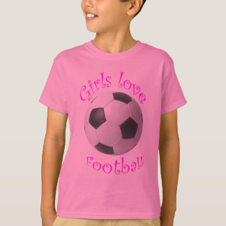 Camiseta Regalos del arte del fútbol del amor de los chicas