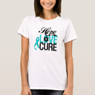 Camiseta Regalos del CÁNCER OVÁRICO de la curación del a