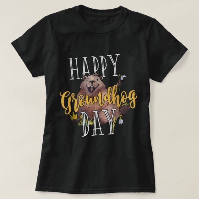 Camiseta Regalos del Día de la Marmota en Groundhog (Diseño del anverso)
